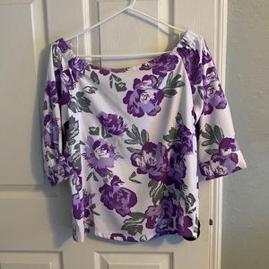 EUC Banana Republic floral off shoulder blouse